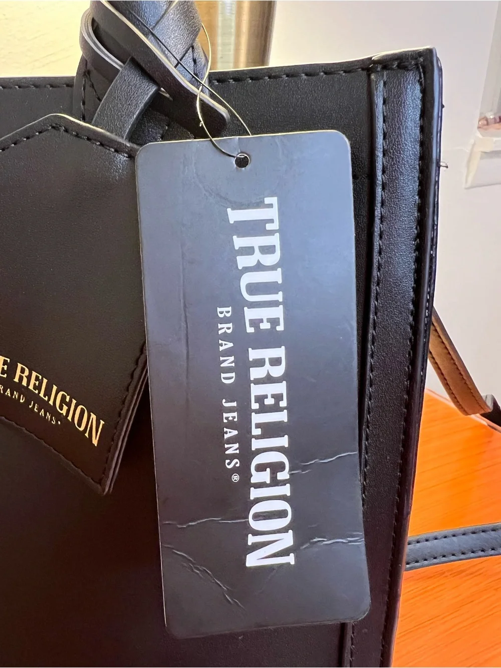 True Religion Black Satchel Crossbody Handbag